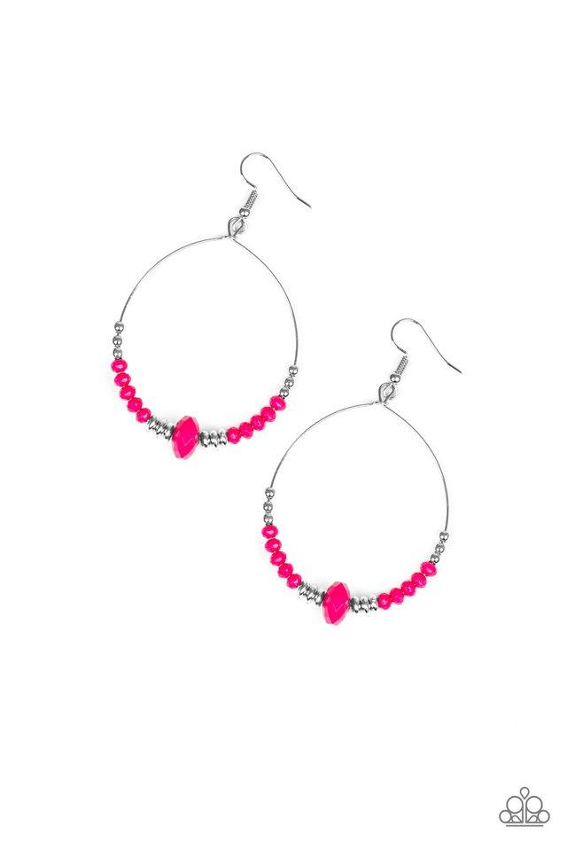 Paparazzi Earring ~ Retro Rural - Pink