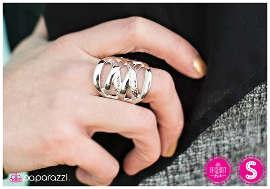 Paparazzi Ring ~ All Laced Up - Silver