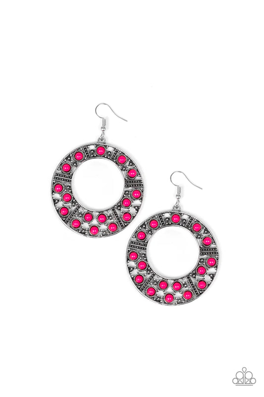 Paparazzi Earring ~ San Diego Samba - Pink