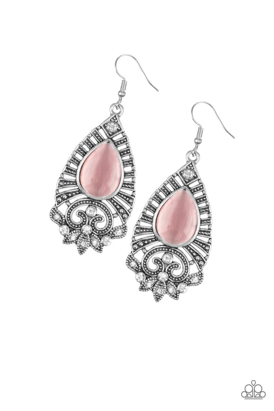 Paparazzi Earring ~ Majestically Malibu - Pink