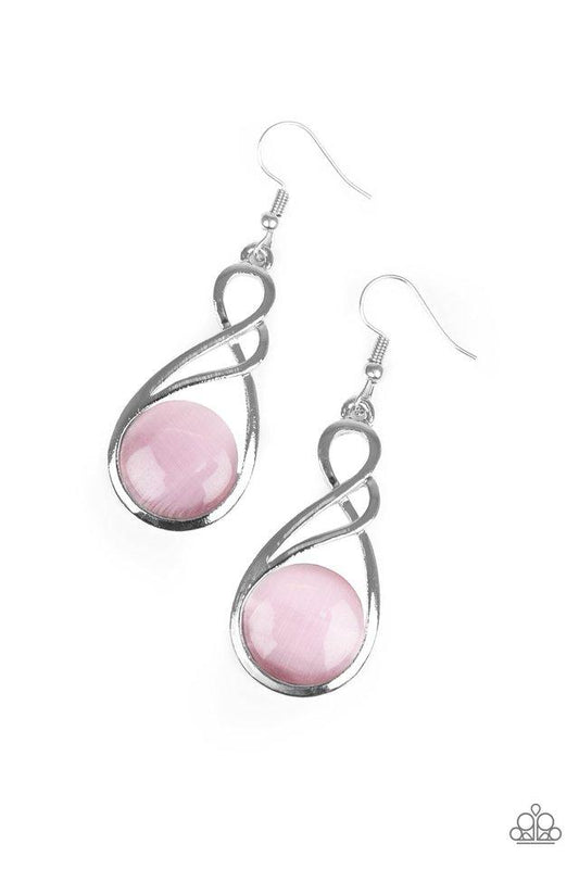 Paparazzi Earring ~ Swept Away - Pink