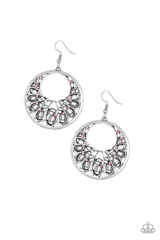 Paparazzi Earring ~ Fancy That - Pink