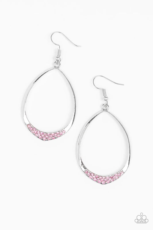 Paparazzi Earring ~ REIGN Down - Pink