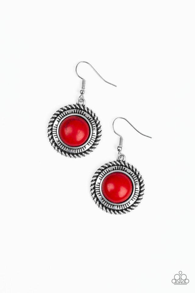 Paparazzi Earring ~ Natural-Born Nomad - Red