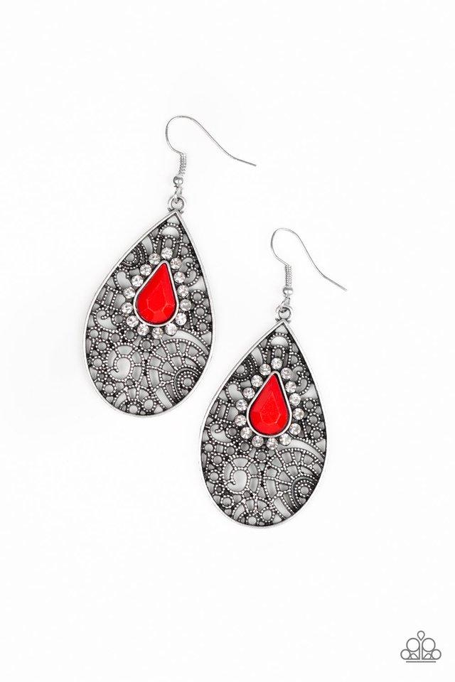 Paparazzi Earring ~ Modern Monte Carlo - Red