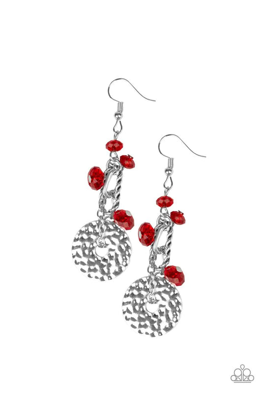 Paparazzi Earring ~ Seaside Catch - Red