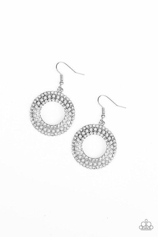 Paparazzi Earring ~ Sparkle Splurge - Silver