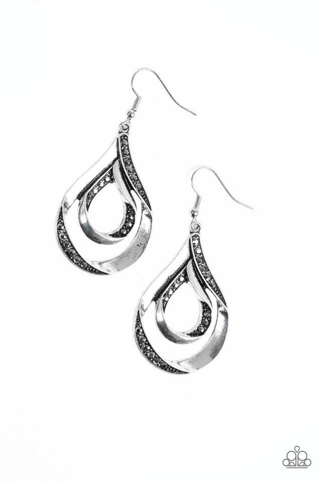 Paparazzi Earring ~ Flavor Of The FLEEK - Silver