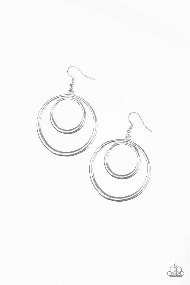 Paparazzi Earring ~ Put Your SOL Into It - Silver