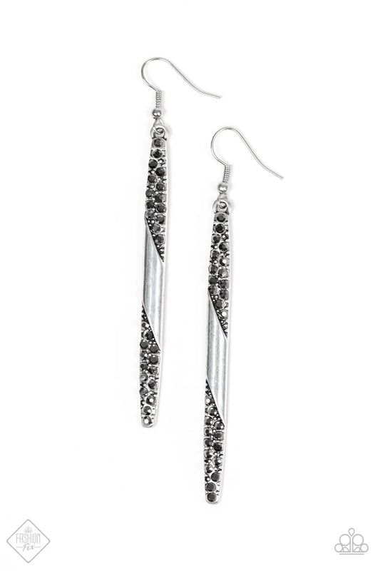 Paparazzi Earring ~ Award Show Attitude  - Silver