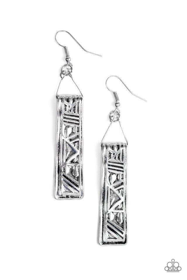 Paparazzi Earring ~ Ancient Artifacts - Silver