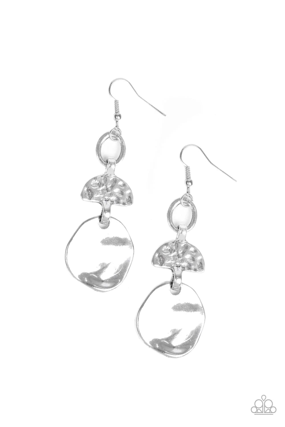 Paparazzi Earring ~ Melting Pot - Silver