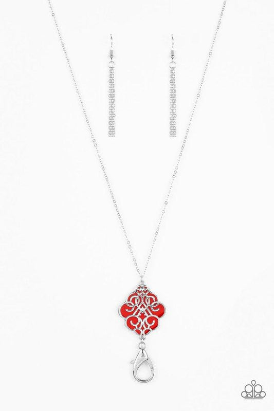 Paparazzi Necklace ~ Malibu Mandala - Red