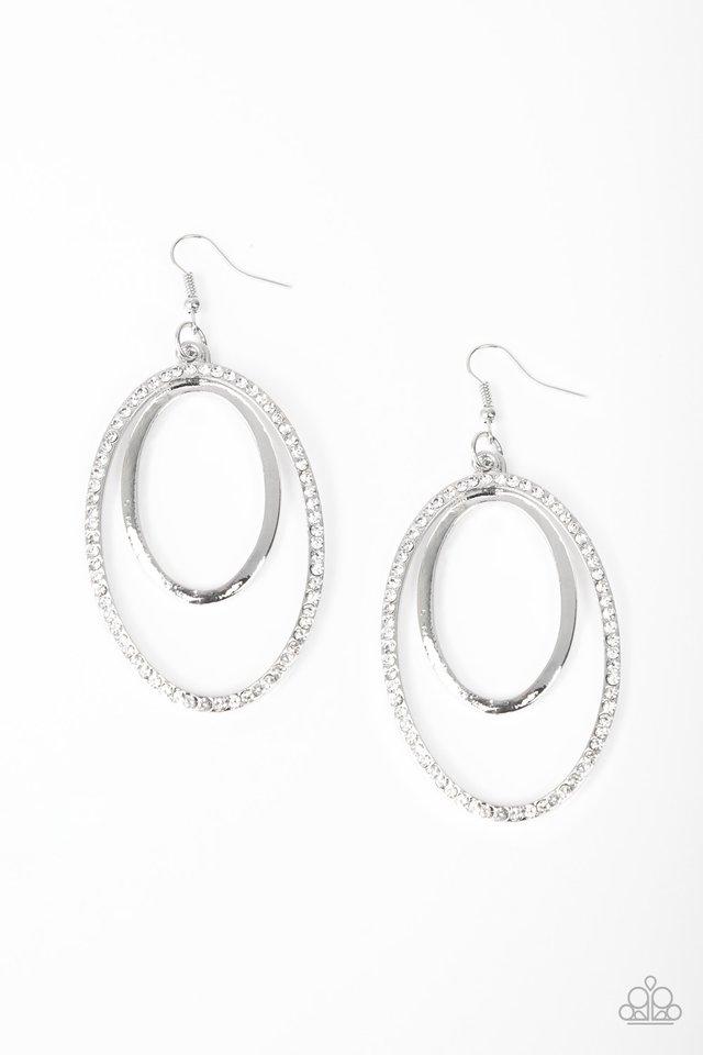 Paparazzi Earring ~ Wrapped In Wealth - White