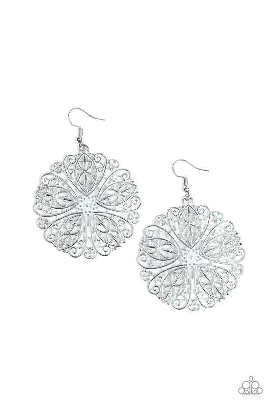 Paparazzi Earring ~ Ocean Paradise - White