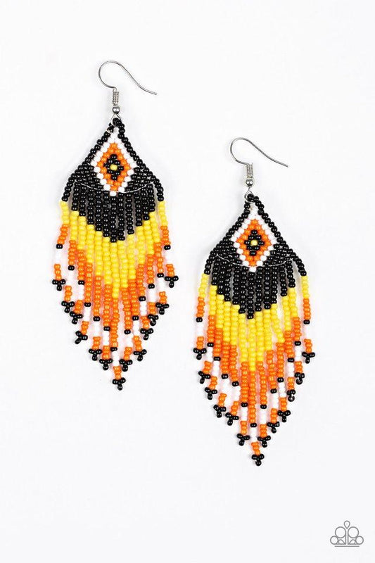 Paparazzi Earring ~ Wind Blown Wanderer - Yellow