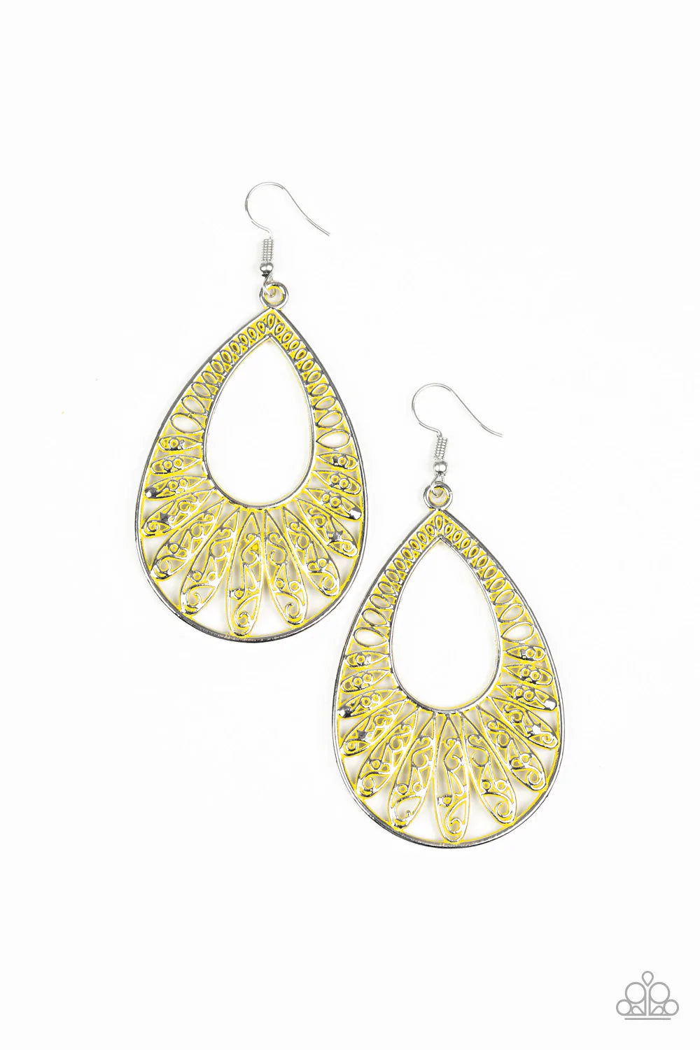 Paparazzi Earring ~ Flamingo Flamenco - Yellow