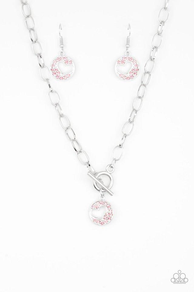 Paparazzi Necklace ~ Heartbeat Retreat - Pink