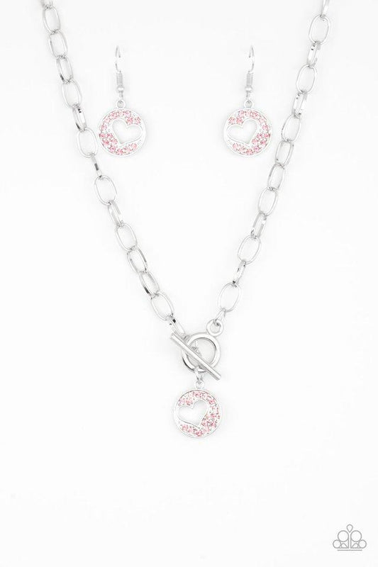 Paparazzi Necklace ~ Heartbeat Retreat - Pink