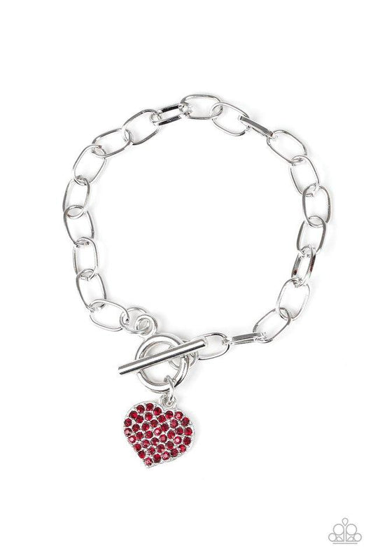 Paparazzi Bracelet ~ Lots of Love - Red