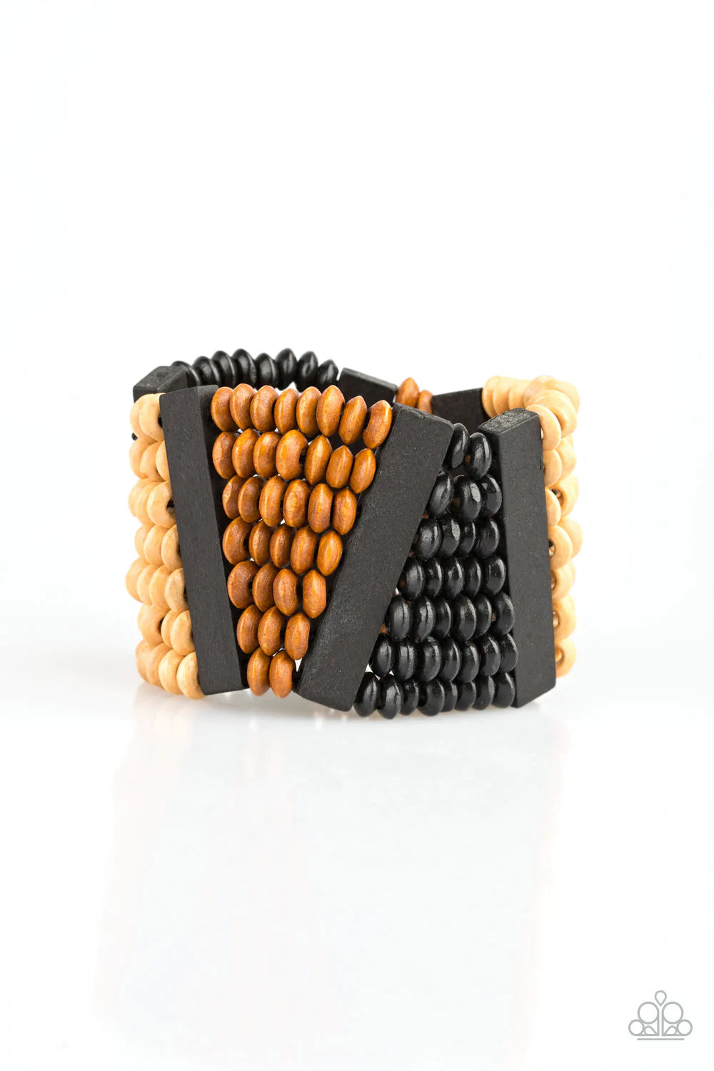 Pulsera Paparazzi ~ HAUTE en Hispaniola - Negro