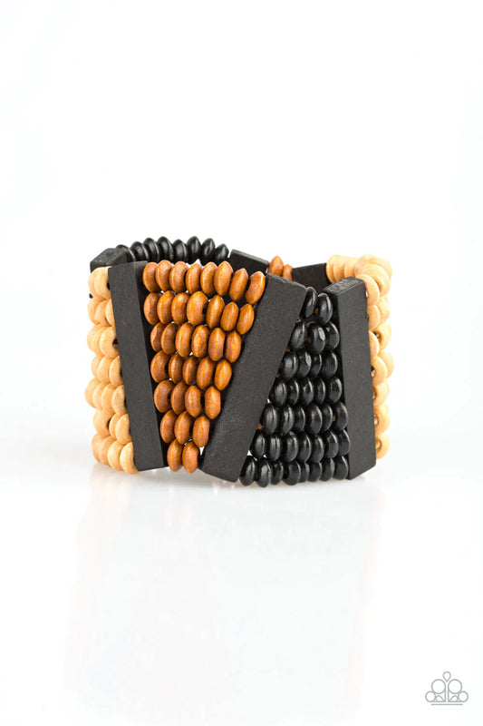 Paparazzi Bracelet ~ HAUTE In Hispaniola - Black