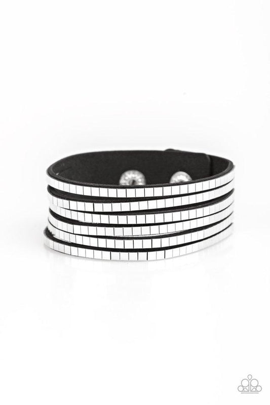 Pulsera Paparazzi ~ Disco Dazzle - Negro