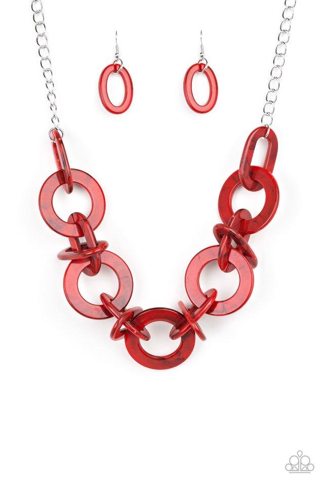 Paparazzi Necklace ~ Chromatic Charm - Red