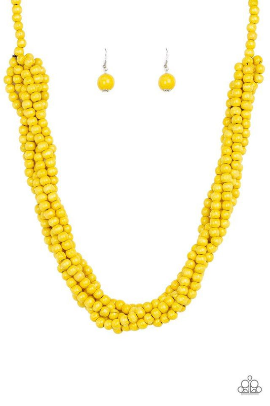 Paparazzi Necklace ~ Tahiti Tropic - Yellow