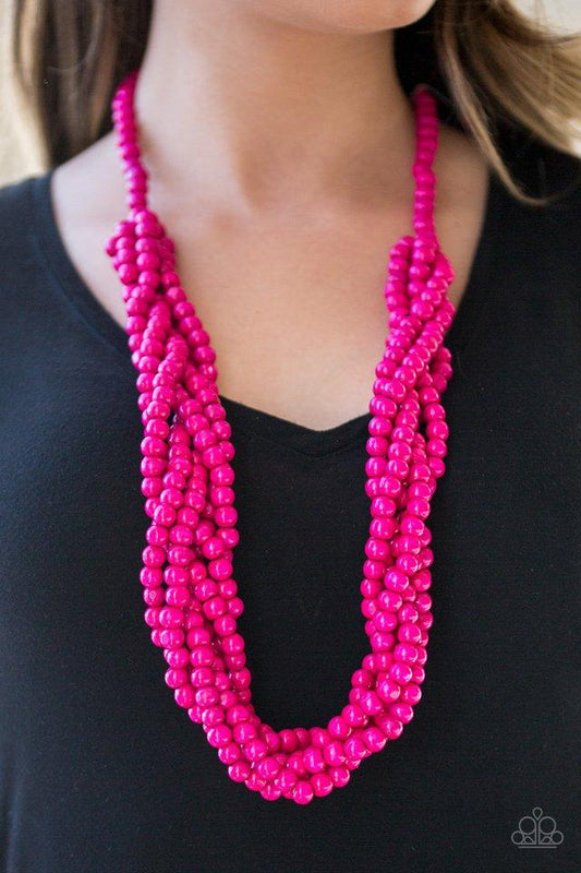 Paparazzi Necklace ~ Tahiti Tropic - Pink