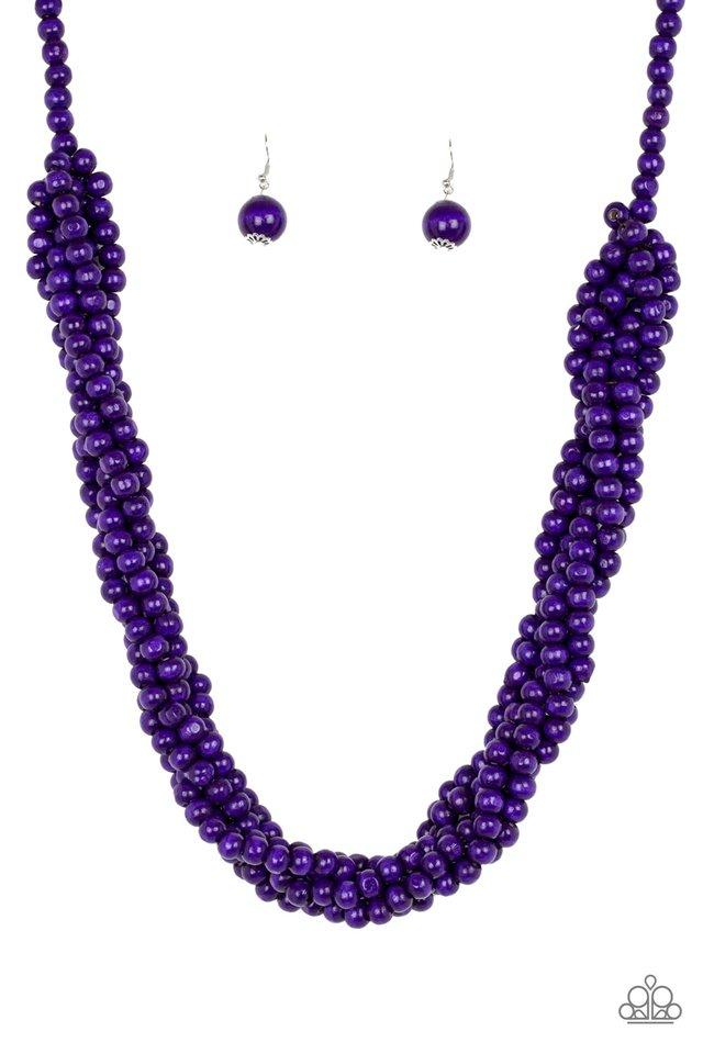 Paparazzi Necklace ~ Tahiti Tropic - Purple