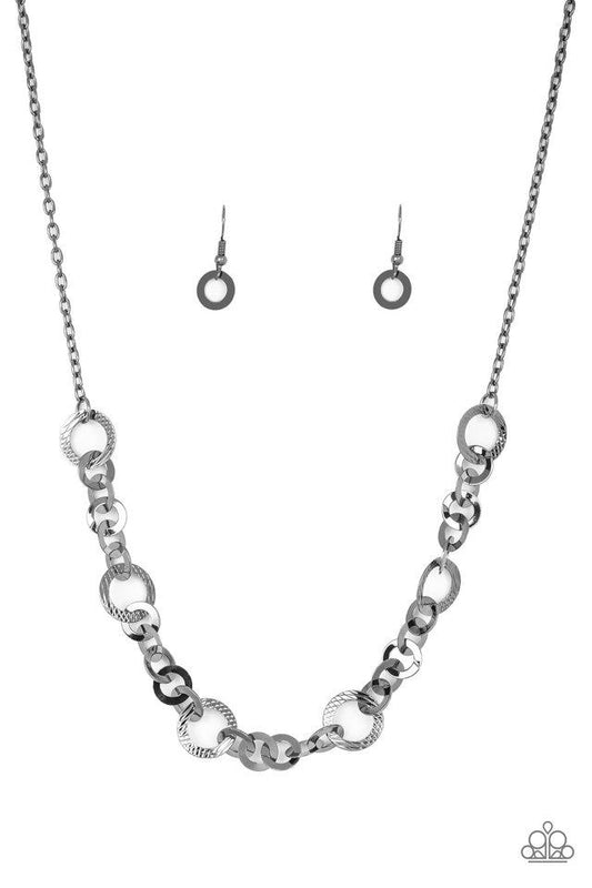 Paparazzi Necklace ~ Move It On Over - Black