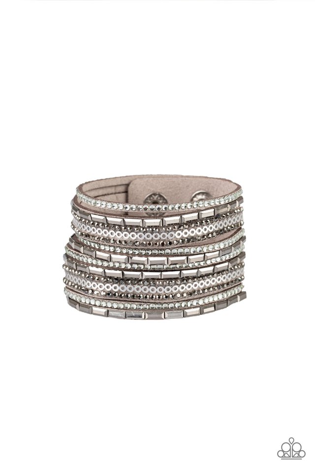 A Wait-and-SEQUIN Attitude - Silver - Paparazzi Bracelet Image