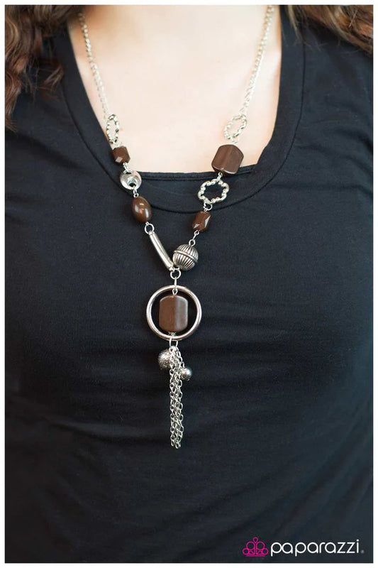 Paparazzi Necklace ~ Chocolate Prose - Brown