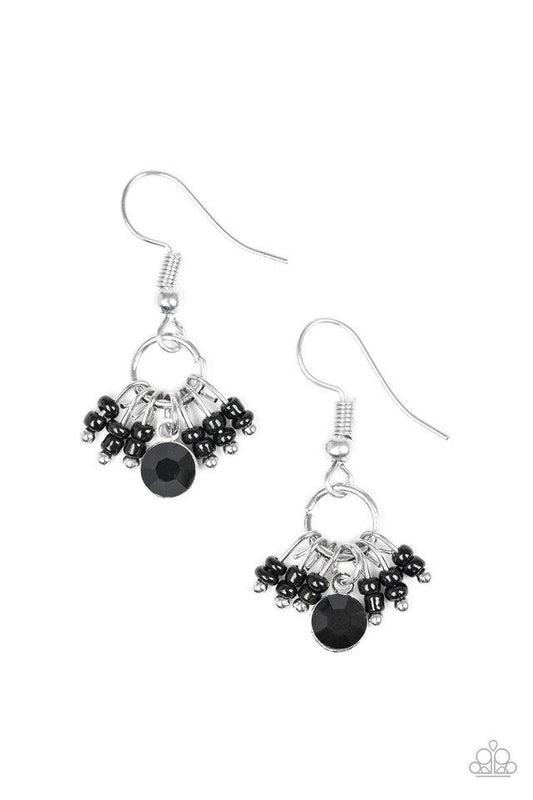 Paparazzi Earring ~ Twinkling Trinkets - Black