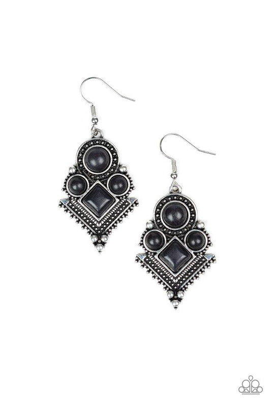 Paparazzi Earring ~ So Sonoran - Black