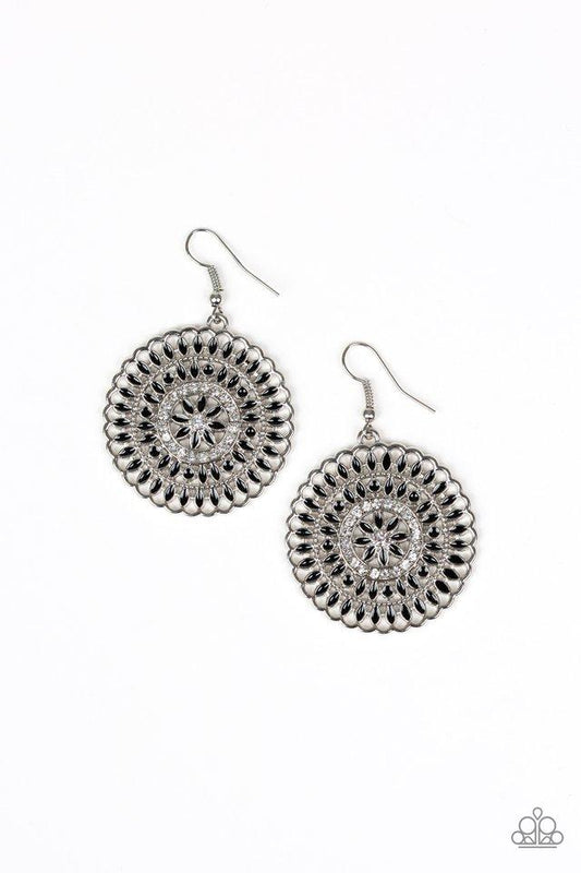 Paparazzi Earring ~ PINWHEEL and Deal - Black