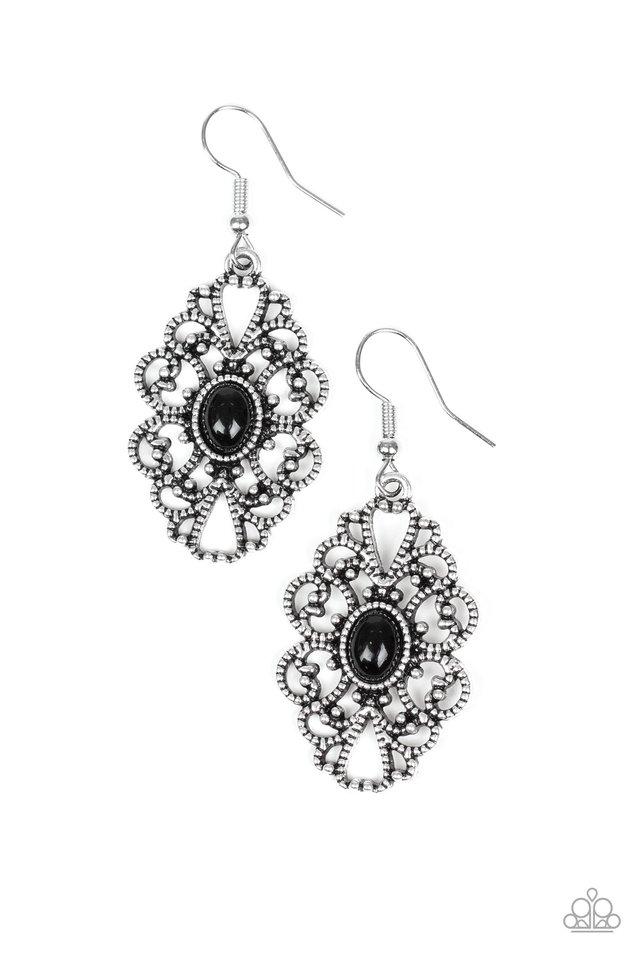 Paparazzi Earring ~ Over The POP - Black