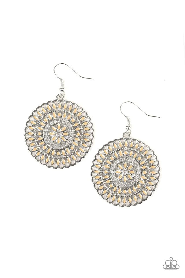 Paparazzi Earring ~ PINWHEEL and Deal - Brown