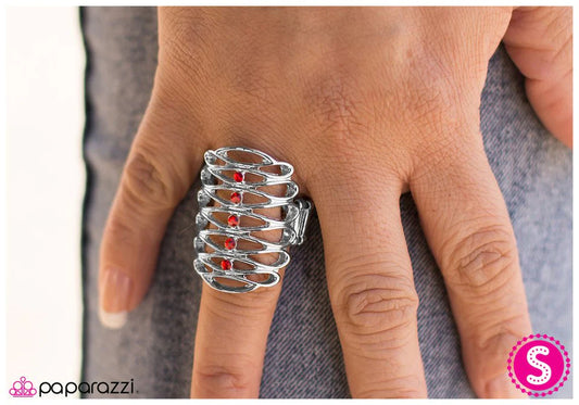Paparazzi Ring ~ Rattle the Cage - Red