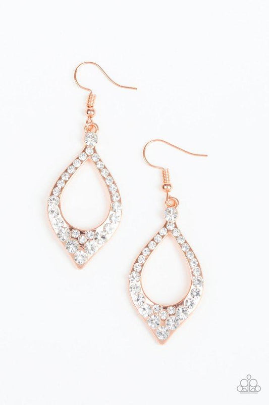 Paparazzi Earring ~ Finest First Lady - Copper