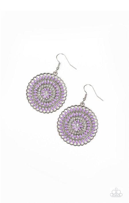 Paparazzi Earring ~ PINWHEEL and Deal - Purple