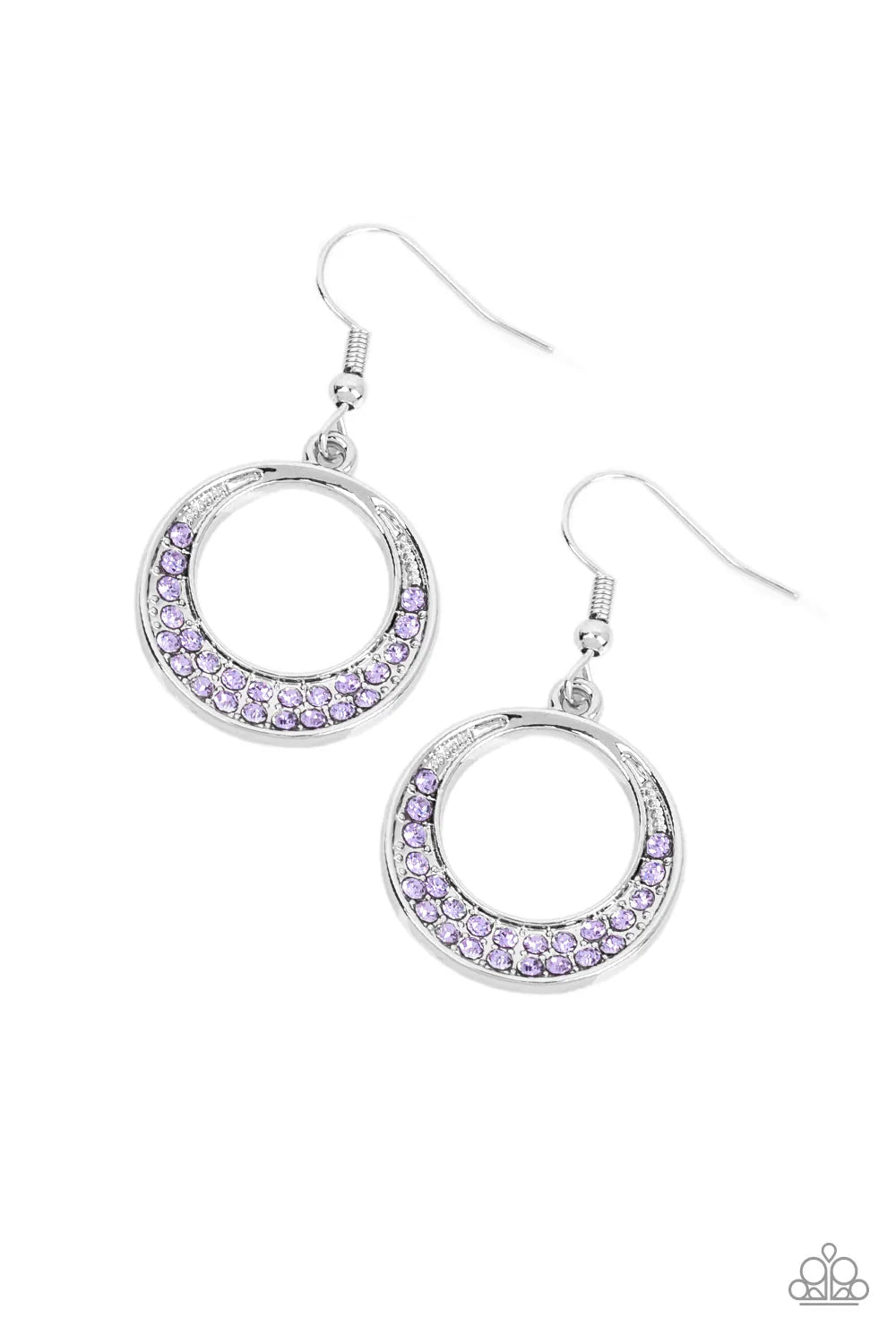 Paparazzi Earring ~ Socialite Luster - Purple