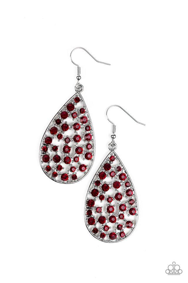 Paparazzi Earring ~ Call Me Ms. Universe - Red