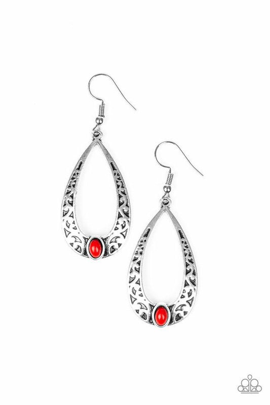 Paparazzi Earring ~ Colorfully Charismatic - Red