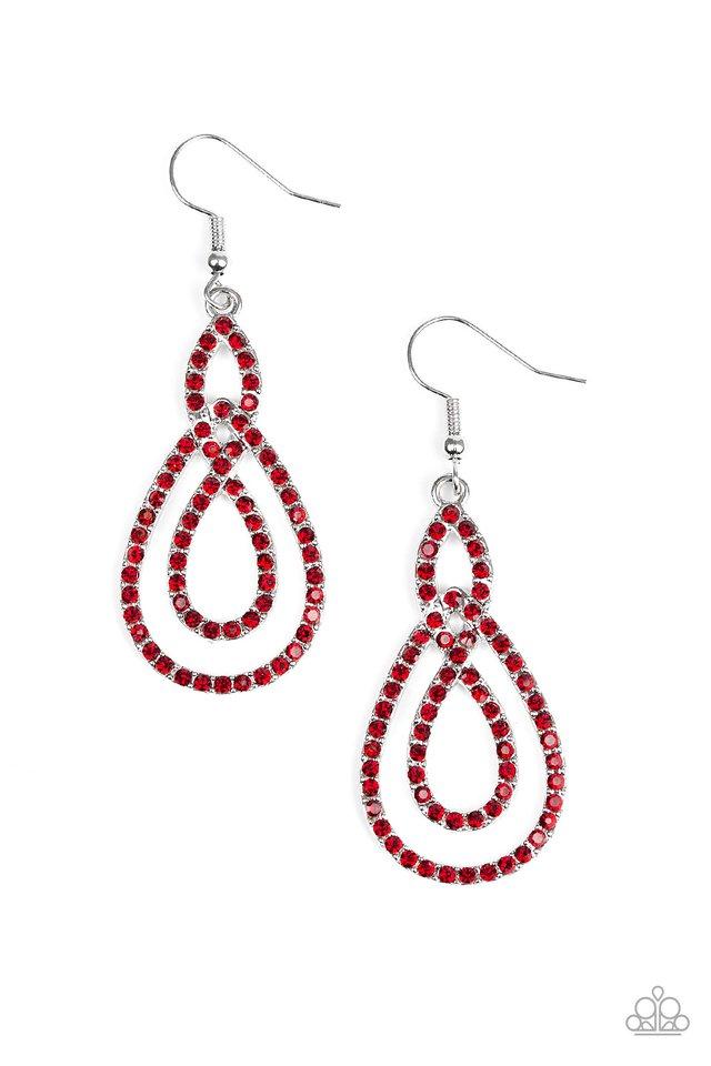 Paparazzi Earring ~ Sassy Sophistication - Red