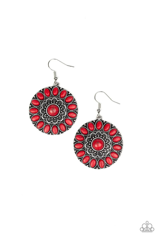 Paparazzi Earring ~ Desert Palette - Red