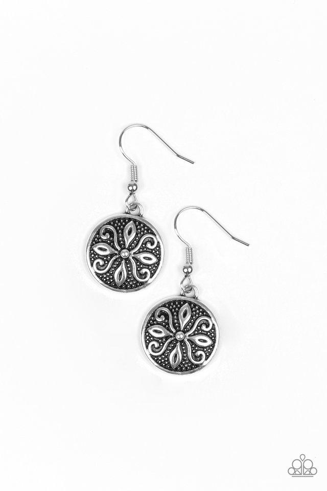 Paparazzi Earring ~ Tropical Trance - Silver