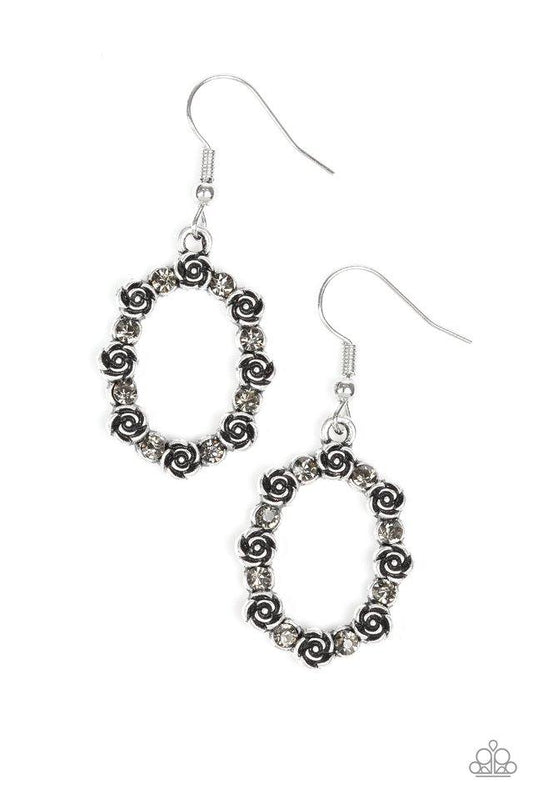 Paparazzi Earring ~ Rosy Royal - Silver