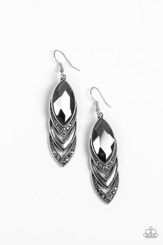 Paparazzi Earring ~ High-End Highness - Silver